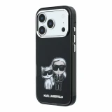 Karl Lagerfeld PU Semi Wrap Smooth Sketch Bodies Magsafe Zadní Kryt pro iPhone 18 Pro Black