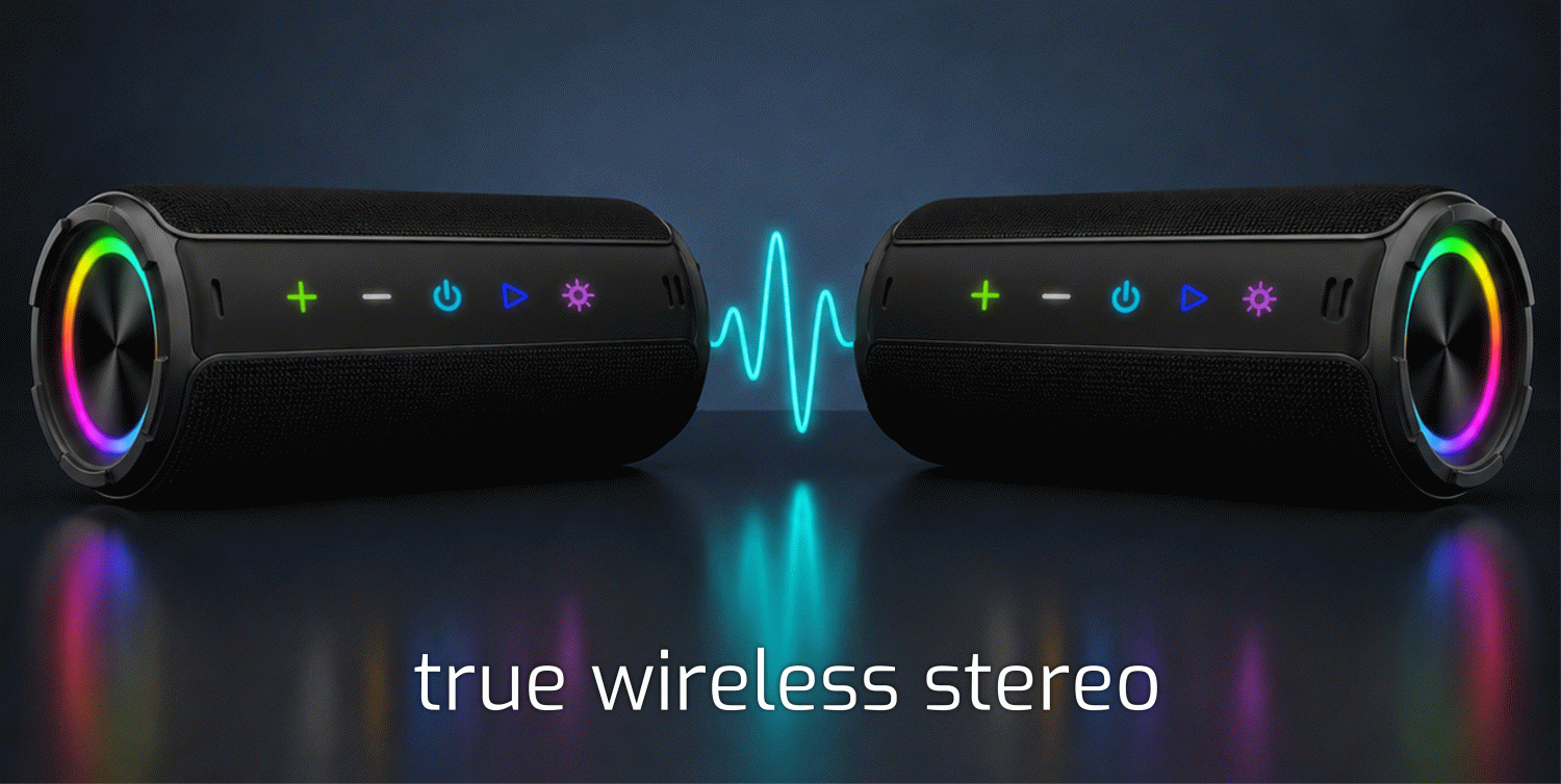 BLUETOOTH REPRODUKTOR SWISSTEN AURA BASS 30W, ČERNÁ