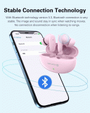 BLUETOOTH TWS SLUCHÁTKA SWISSTEN SONIC, RŮŽOVÁ