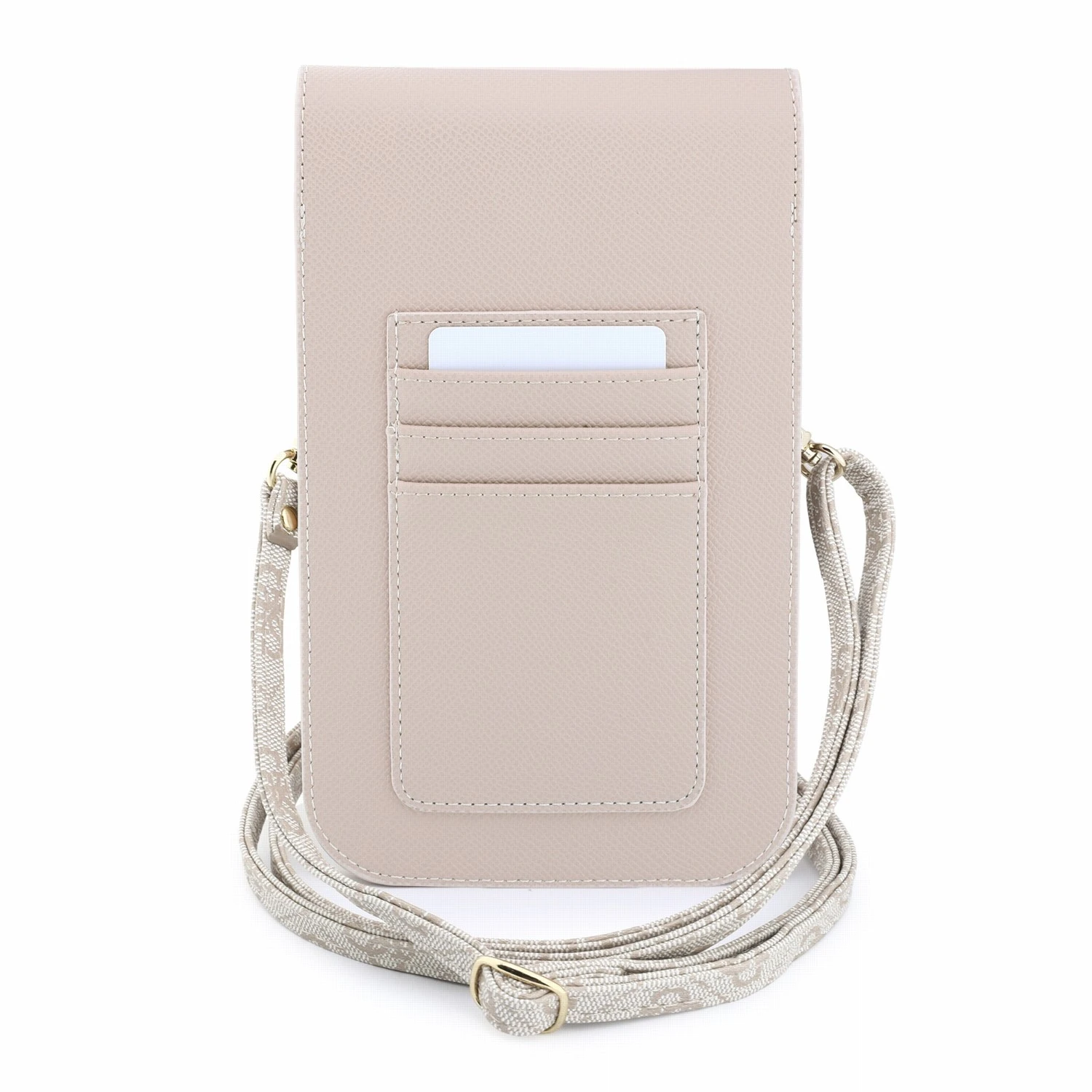 Guess PU Leather+Grained 4G Metal Logo Taška na Telefon Pink