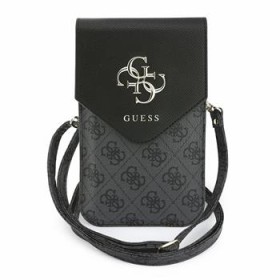 Taška na telefon Guess PU Leather+Grained 4G Metal Logo, černá