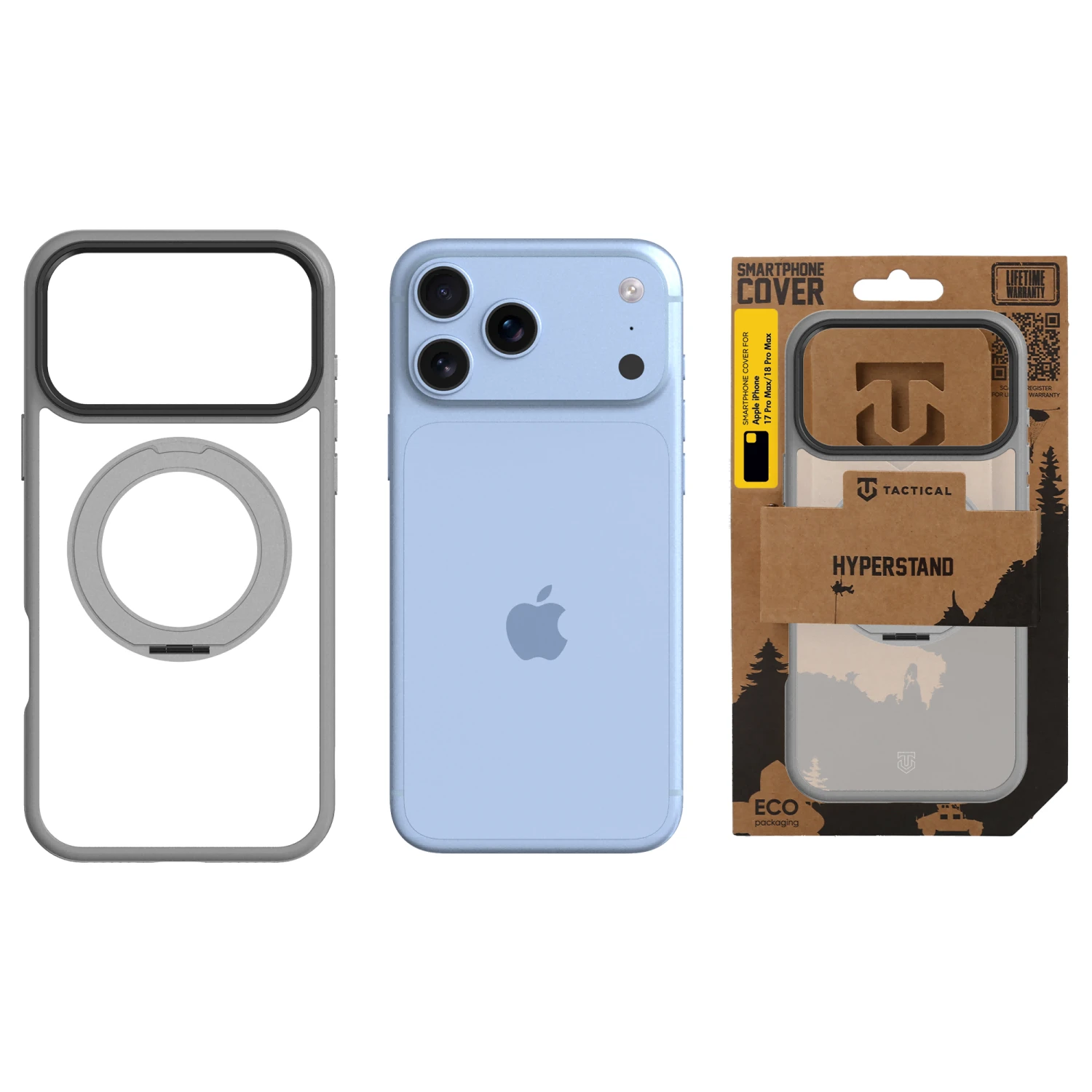 Tactical MagForce Hyperstand Kryt pro Apple iPhone 17 Pro Max/18 Pro Max Light Grey