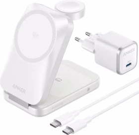 3v1 Anker Prime Qi2.2 25W, bílá