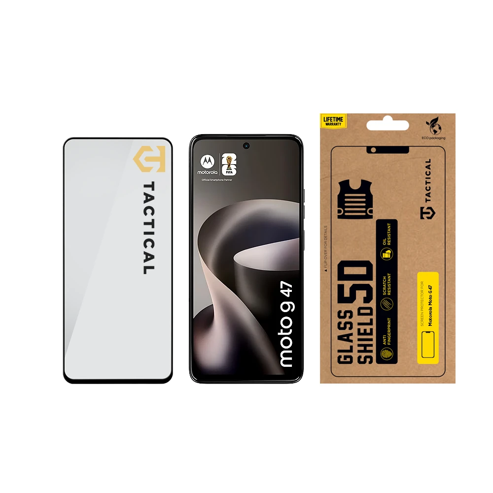 Tactical Glass Shield 5D sklo pro Motorola Moto G47 Black 