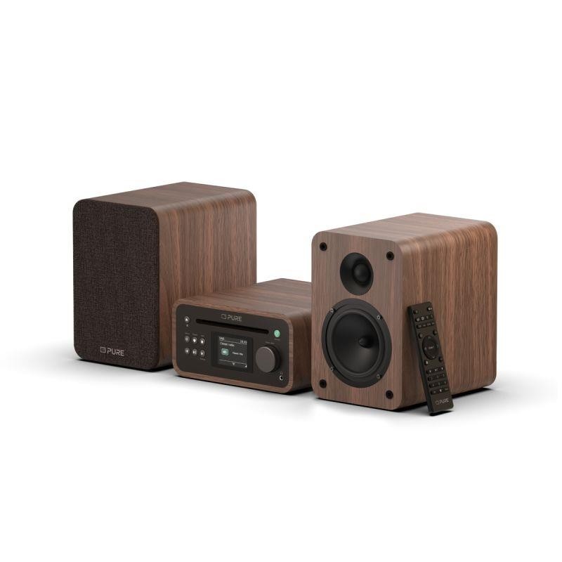 Pure Classic Stereo Mini Minisystém, CD, DAB+, FM hnědá