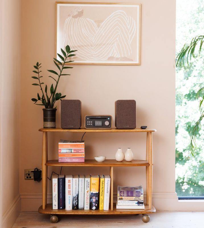 Pure Classic Stereo Mini Minisystém, CD, DAB+, FM hnědá