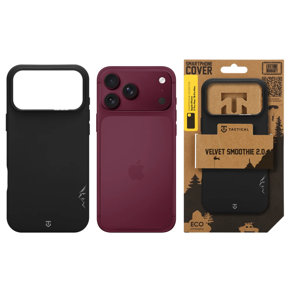 Tactical MagForce Velvet Smoothie 2.0 Kryt pro Apple iPhone 17 Pro Max/18 Pro Max Asphalt