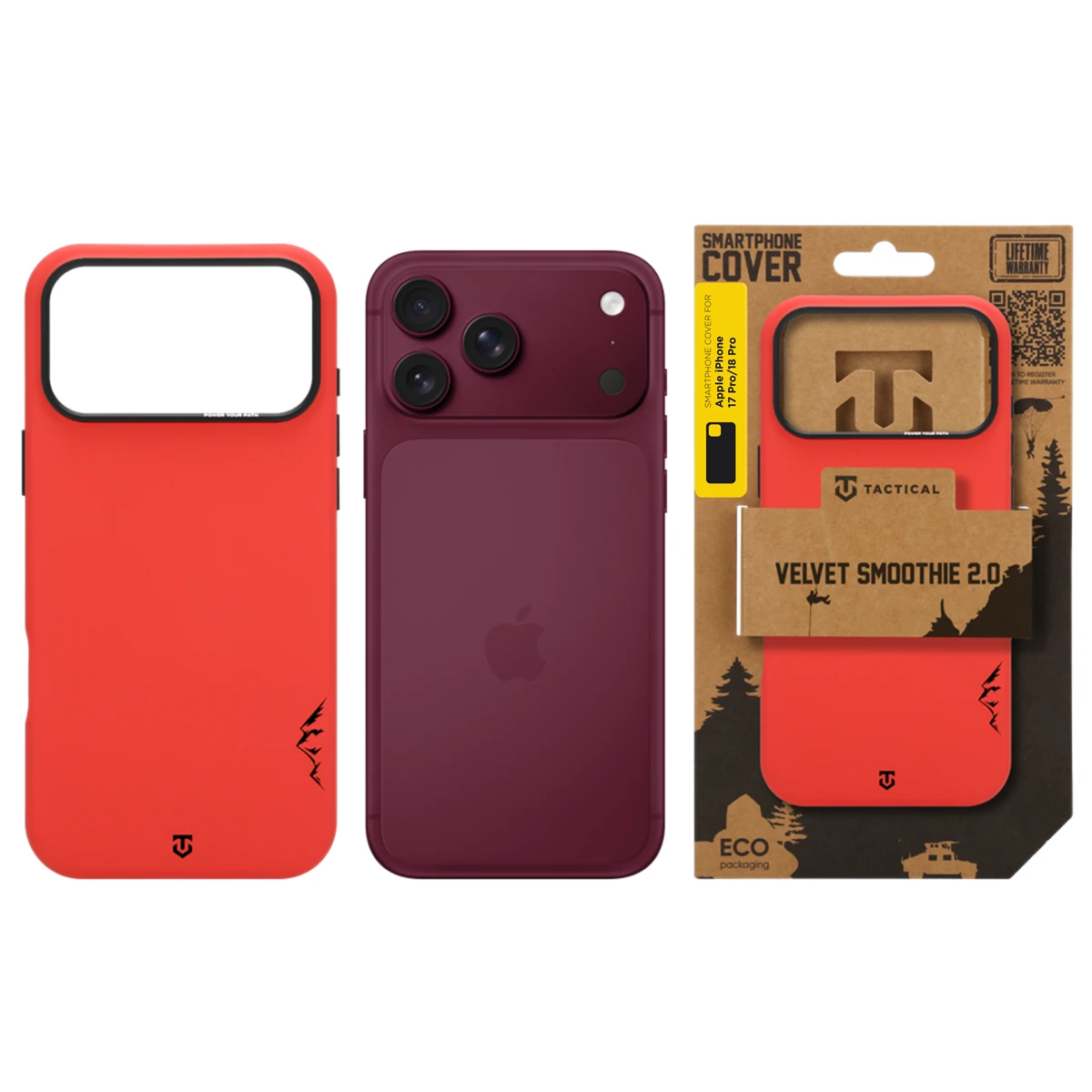 Tactical MagForce Velvet Smoothie 2.0 Kryt pro Apple iPhone 17 Pro/18 Pro Chilli