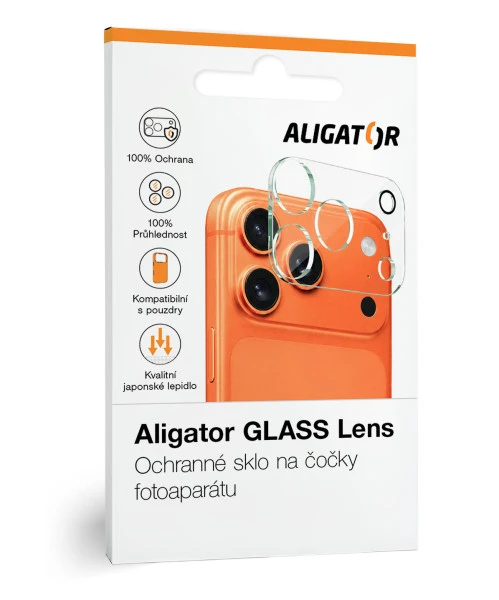 Ochranné sklo na čočky fotoaparátu ALIGATOR Lens pro iPhone 14 Pro/15 Pro/16 Pro