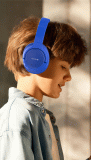 BLUETOOTH DĚTSKÁ STEREO SLUCHÁTKA SWISSTEN JUNIOR, MODRÁ