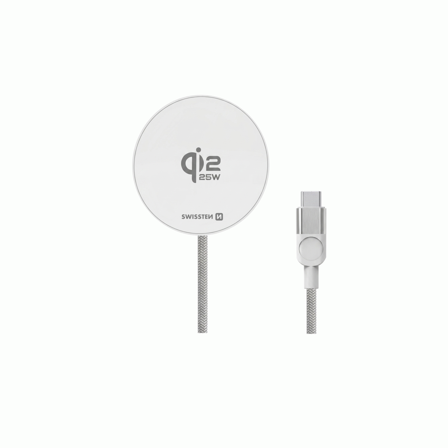 SWISSTEN MagPuck PRO Qi2.2 25W 1.2 M, kompatibilní s MagSafe