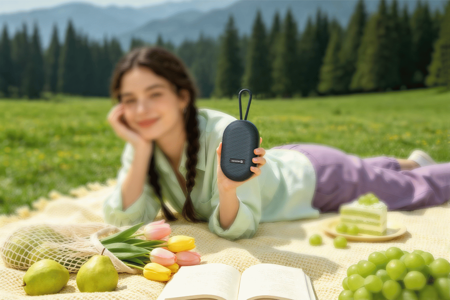 BLUETOOTH REPRODUKTOR SWISSTEN SPARK 8W, MODRÁ