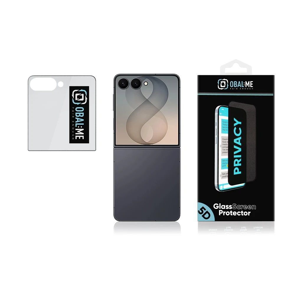 OBAL:ME Privacy 5D Tvrzené Sklo pro Samsung Galaxy Z Flip 8 Black