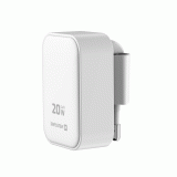 SWISSTEN SKLÁDACÍ SÍŤOVÝ ADAPTÉR FoldCHARGE GaN 1x USB-C 20W + 1x USB-A 18W QC, BÍLÁ