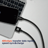 DATOVÝ KABEL SWISSTEN TEXTILE USB / USB-C 0,5 M, ČERNÁ