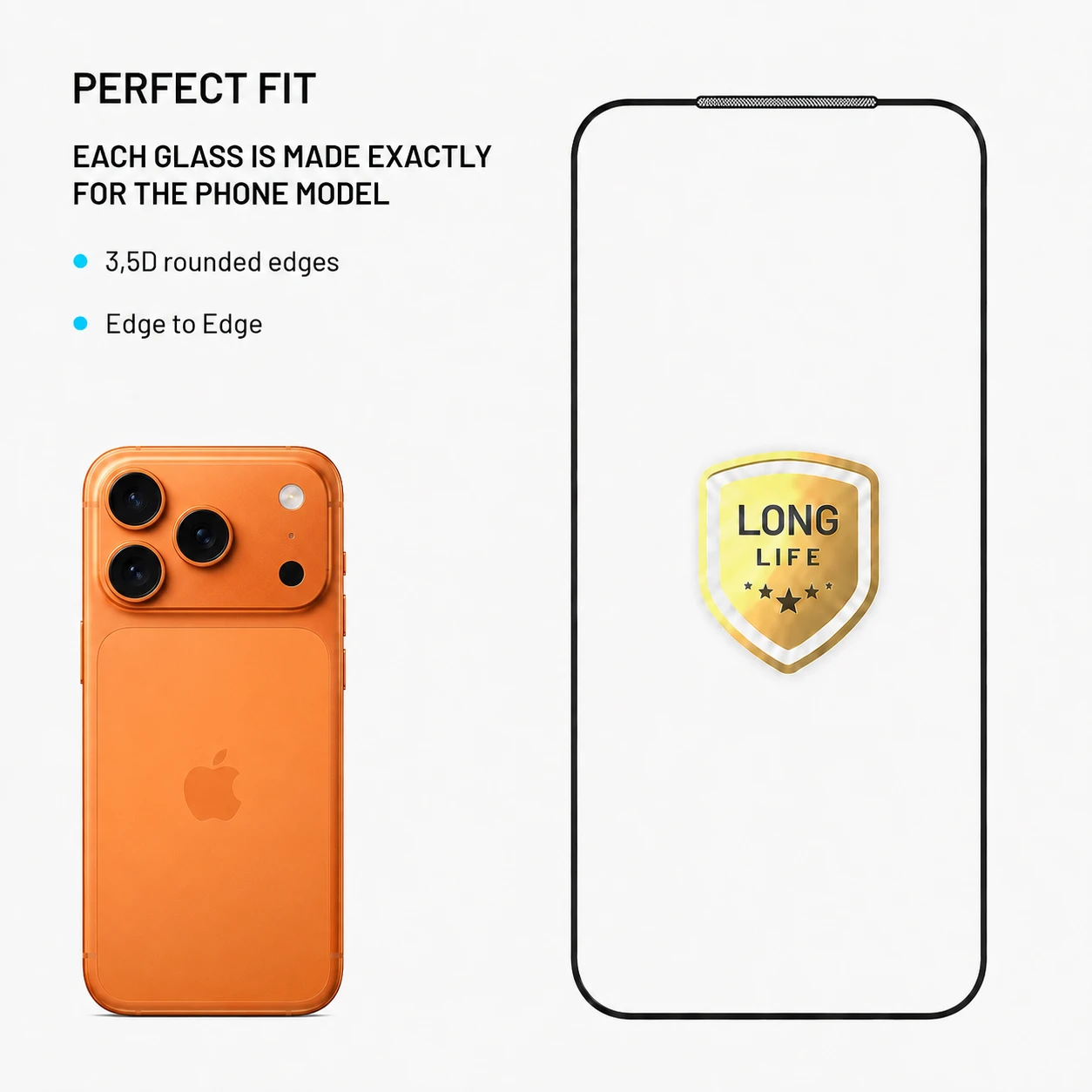 Ultra odolné tvrzené sklo FIXED Long-Life s Anti-dust aplikátorem pro Apple iPhone 17 Pro, černá