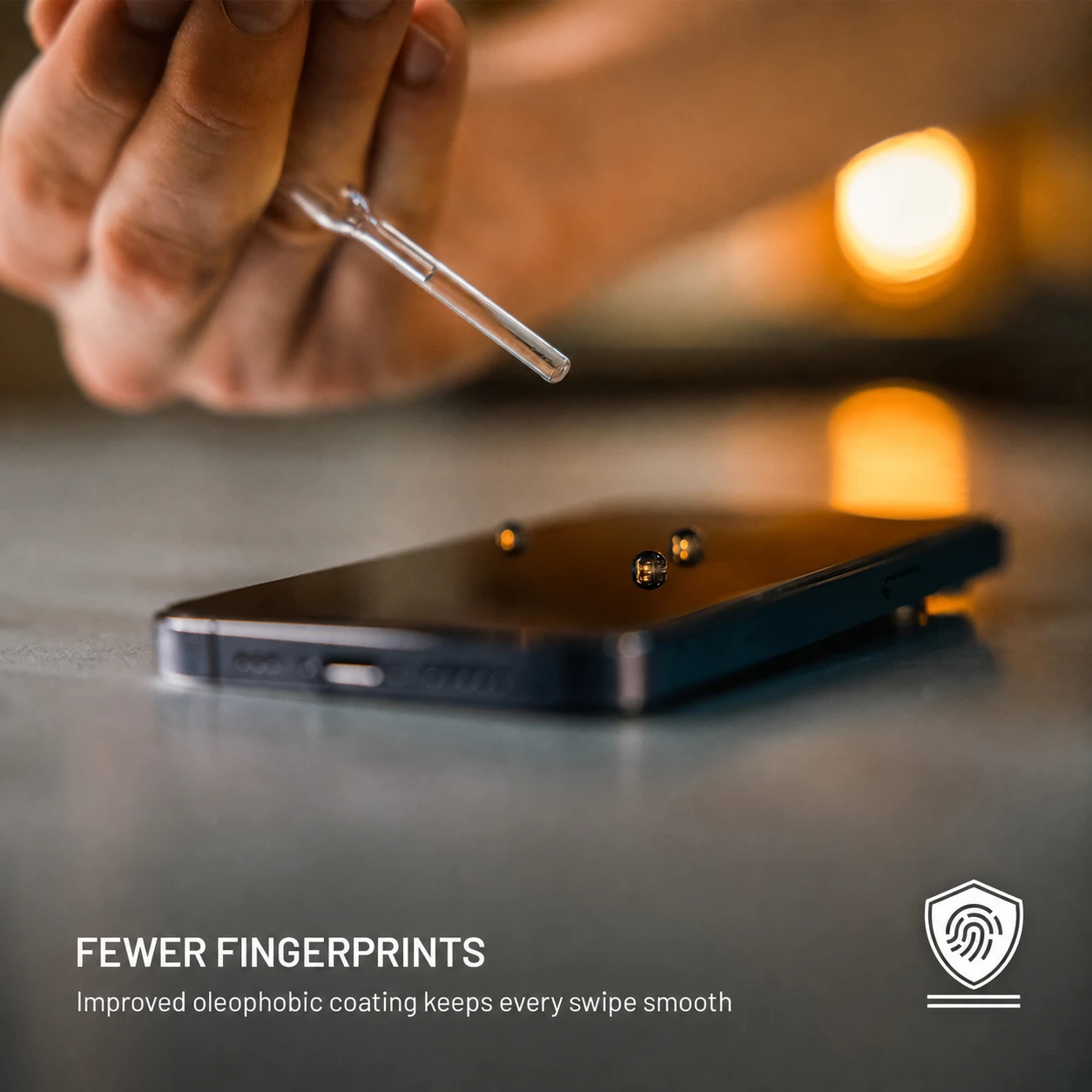 Ultra odolné tvrzené sklo FIXED Long-Life s Anti-dust aplikátorem pro Apple iPhone 17 Pro, černá