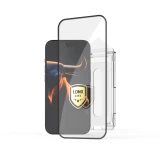 Ultra odolné tvrzené sklo FIXED Long-Life s Anti-dust aplikátorem pro Apple iPhone 15, černá