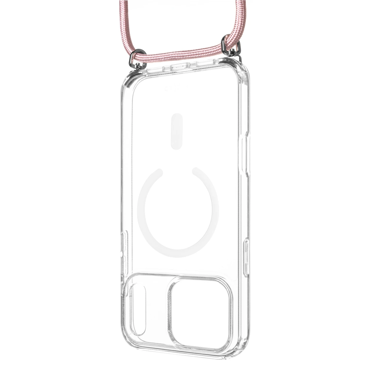 Pouzdro FIXED MagPure Neck s růžovou šňůrkou na krk pro Apple iPhone 18 Pro Max