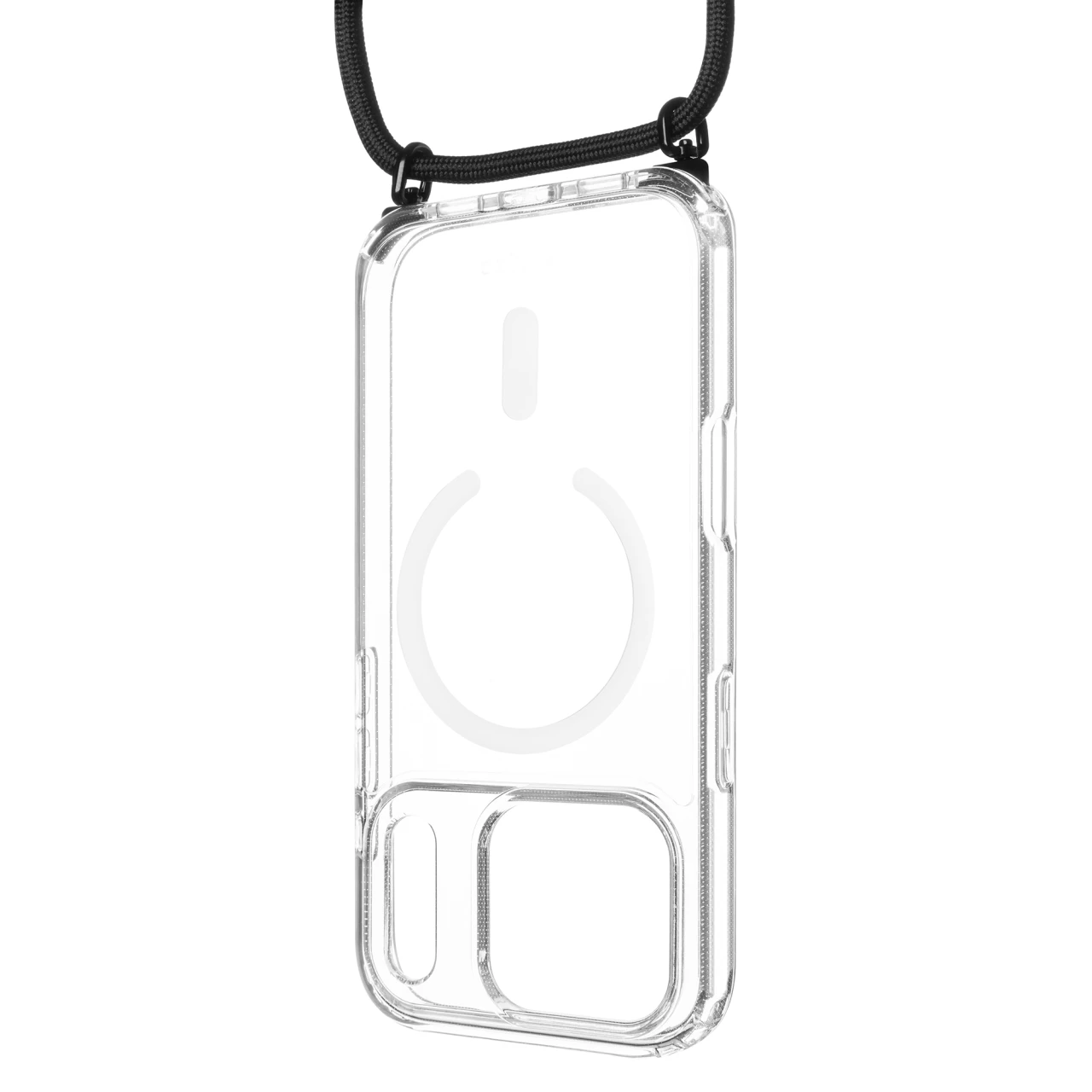 Pouzdro FIXED MagPure Neck s černou šňůrkou na krk pro Apple iPhone 18 Pro Max