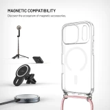 Pouzdro FIXED MagPure Neck s růžovou šňůrkou na krk pro Apple iPhone 18 Pro