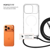 Pouzdro FIXED MagPure Neck s černou šňůrkou na krk pro Apple iPhone 18 Pro