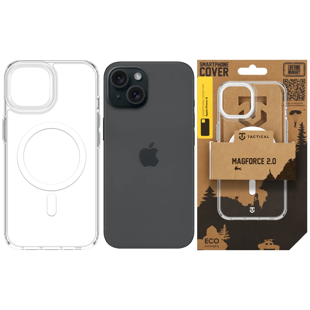 Tactical MagForce 2.0 Kryt pro Apple iPhone 15 Silver