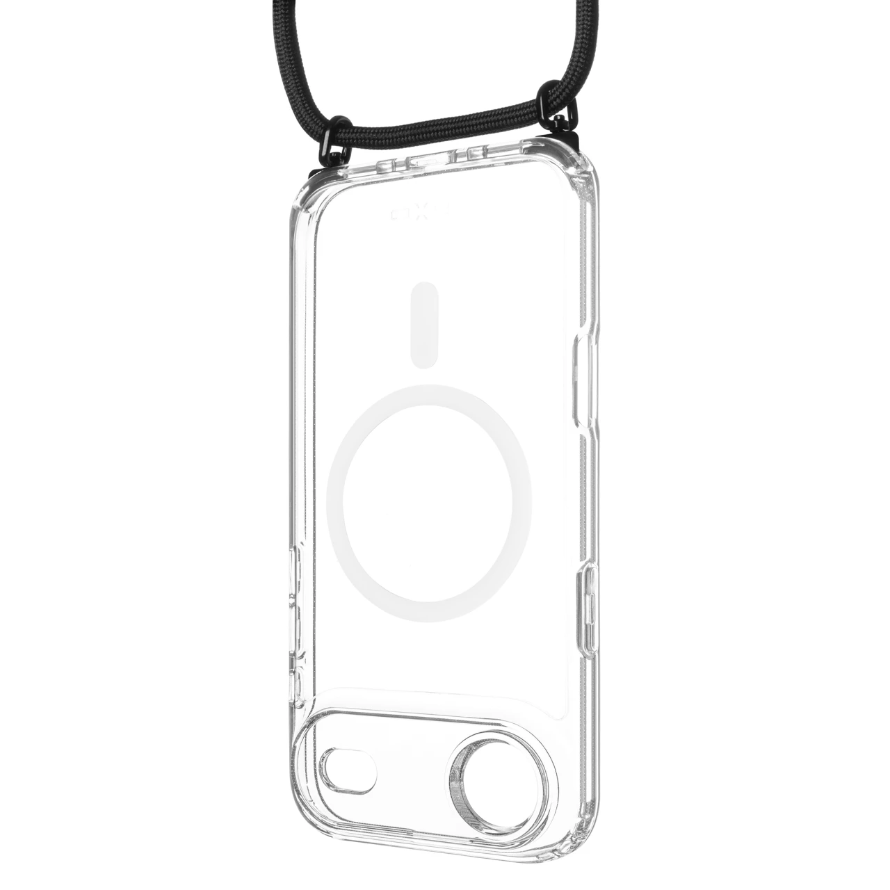 Pouzdro FIXED MagPure Neck s černou šňůrkou na krk pro Apple iPhone Air