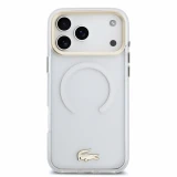 Lacoste IML Shockproof Petit Pique Gold Logo MagSafe Zadní Kryt pro iPhone 18 Pro Max Transparent