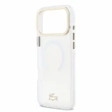 Lacoste IML Shockproof Petit Pique Gold Logo MagSafe Zadní Kryt pro iPhone 18 Pro Max Transparent