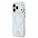 Lacoste IML Shockproof Petit Pique Gold Logo MagSafe Zadní Kryt pro iPhone 18 Pro Transparent