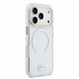 Lacoste IML Shockproof Petit Pique Gold Logo MagSafe Zadní Kryt pro iPhone 18 Pro Transparent