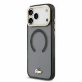 Lacoste IML Shockproof Petit Pique Gold Logo MagSafe Zadní Kryt pro iPhone 18 Pro Max Black