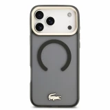 Lacoste IML Shockproof Petit Pique Gold Logo MagSafe Zadní Kryt pro iPhone 18 Pro Max Black