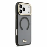 Lacoste IML Shockproof Petit Pique Gold Logo MagSafe Zadní Kryt pro iPhone 18 Pro Max Black