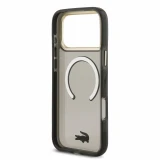 Lacoste IML Shockproof Petit Pique Gold Logo MagSafe Zadní Kryt pro iPhone 18 Pro Max Black