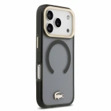 Lacoste IML Shockproof Petit Pique Gold Logo MagSafe Zadní Kryt pro iPhone 18 Pro Black