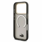 Lacoste IML Shockproof Petit Pique Gold Logo MagSafe Zadní Kryt pro iPhone 18 Pro Black