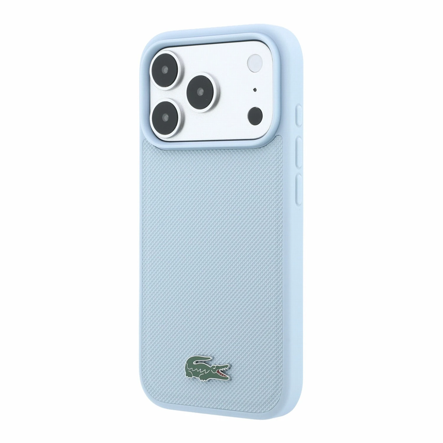 Lacoste PVC Iconic Petit Pique Metal Logo MagSafe Zadní Kryt pro iPhone 18 Pro Blue