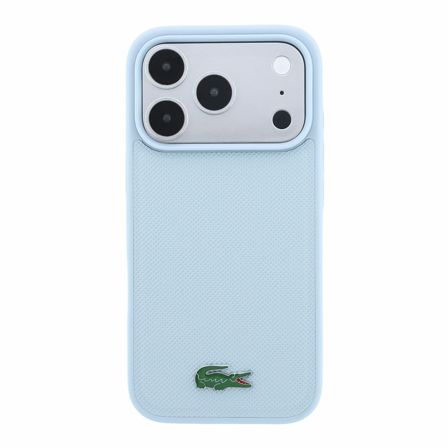 Lacoste PVC Iconic Petit Pique Metal Logo MagSafe Zadní Kryt pro iPhone 18 Pro Blue