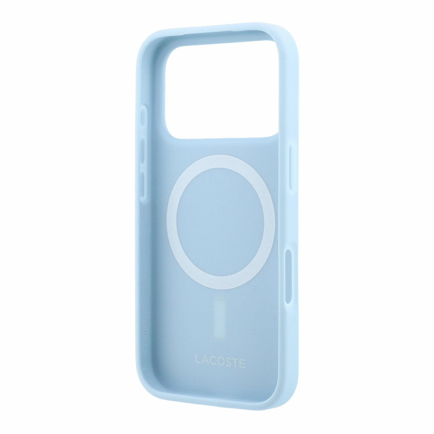 Lacoste PVC Iconic Petit Pique Metal Logo MagSafe Zadní Kryt pro iPhone 18 Pro Blue