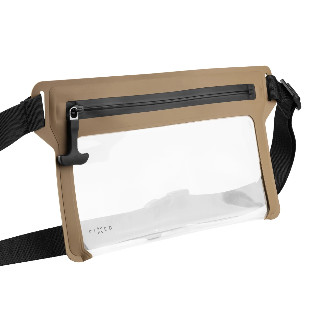 Voděodolné pouzdro FIXED Dry Belt okolo pasu z hypalonu s certifikací IPX8, khaki
