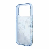 Karl Lagerfeld Liquid Glitter Beach Zadní Kryt pro iPhone 18 Pro Blue