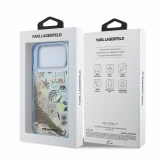 Karl Lagerfeld Liquid Glitter Beach Zadní Kryt pro iPhone 18 Pro Blue