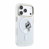 Karl Lagerfeld IML Choupette Peekaboo Magsafe Zadní Kryt pro iPhone 18 Pro Max Transparent