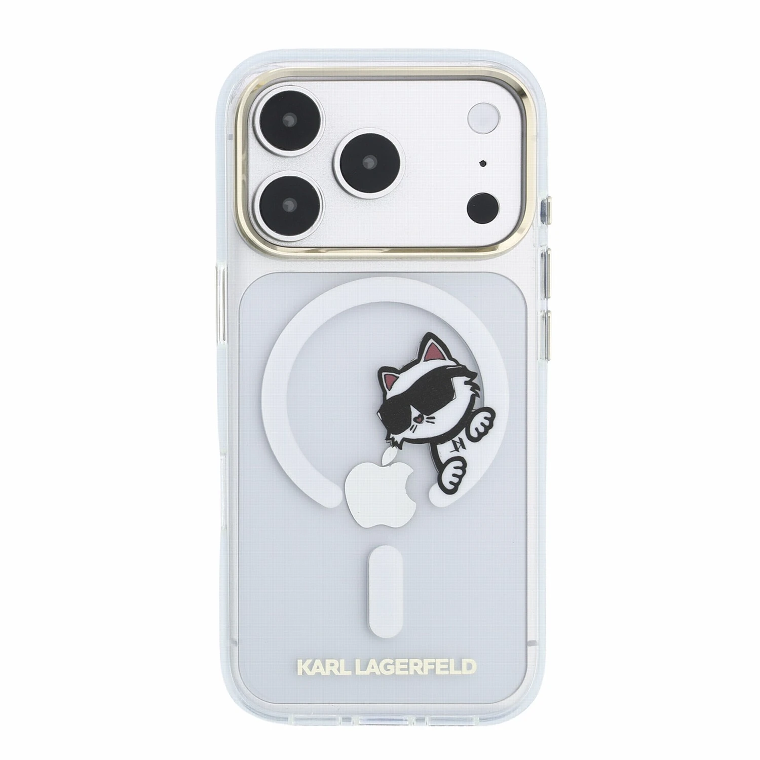 Karl Lagerfeld IML Choupette Peekaboo Magsafe Zadní Kryt pro iPhone 18 Pro Max Transparent