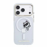 Karl Lagerfeld IML Choupette Peekaboo Magsafe Zadní Kryt pro iPhone 18 Pro Transparent
