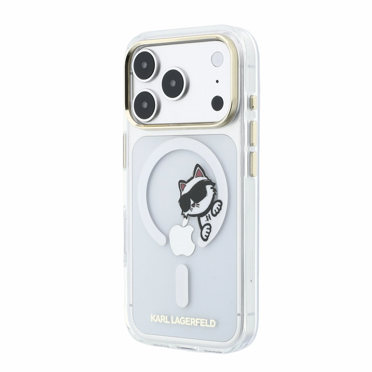 Karl Lagerfeld IML Choupette Peekaboo Magsafe Zadní Kryt pro iPhone 18 Pro Transparent