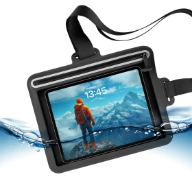 Voděodolné pouzdro na tablet FIXED Dry Tab přes rameno s certifikací IPX8, černá