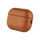 Kožené pouzdro FIXED PodsLeather s podporou MagSafe pro Apple AirPods Pro 2/Pro 2 (USB-C), hnědá